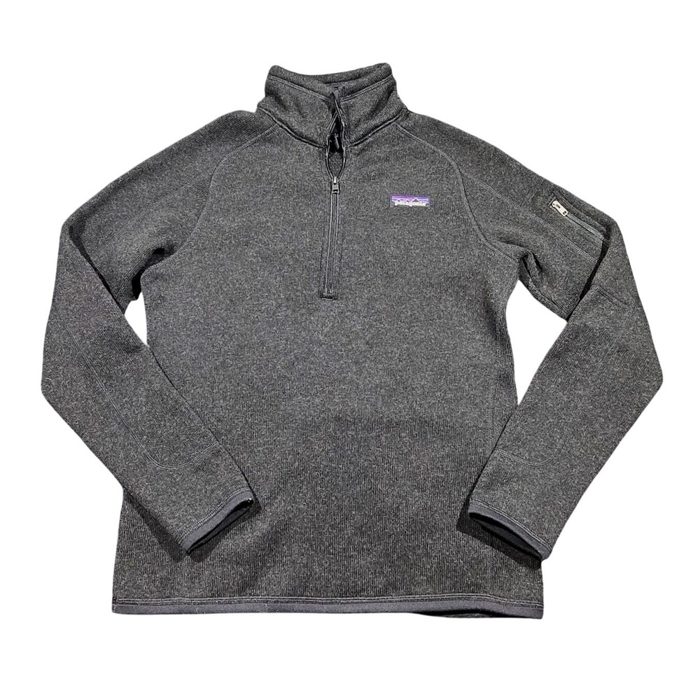 Patagonia Sweater 1/2 Zip Womens Small Gray Pullover Sweatshirt Hiking Casual